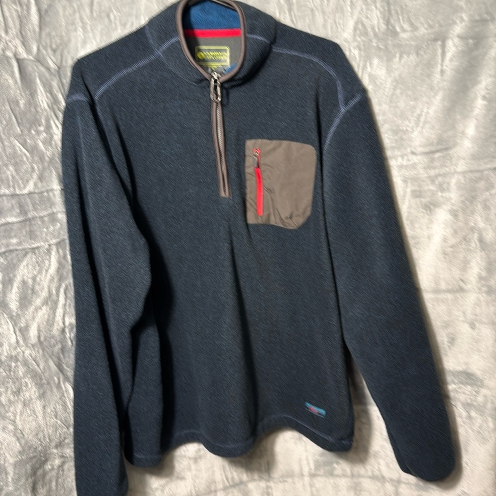 G.H. Bass fleece sweatshirt men’s size large pullover half zip